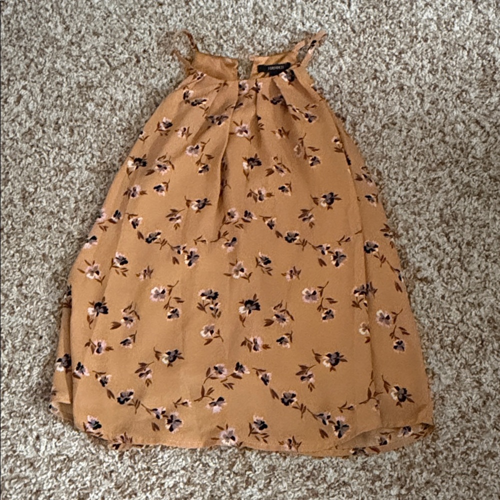 Floral Mustard Tunic Tank Top